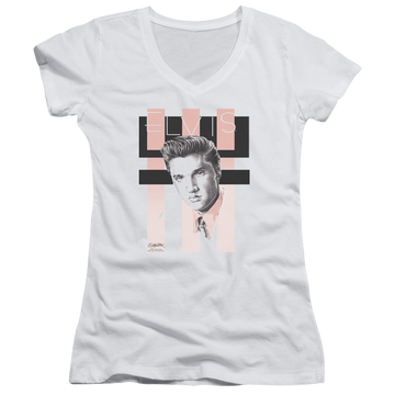 Elvis Presley Retro - Juniors V-Neck T-Shirt Juniors V-Neck T-Shirt Elvis Presley   