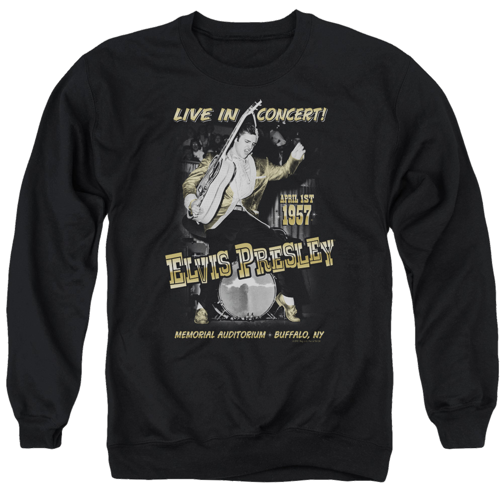 Elvis Presley Live In Buffalo - Men's Crewneck Sweatshirt Men's Crewneck Sweatshirt Elvis Presley   
