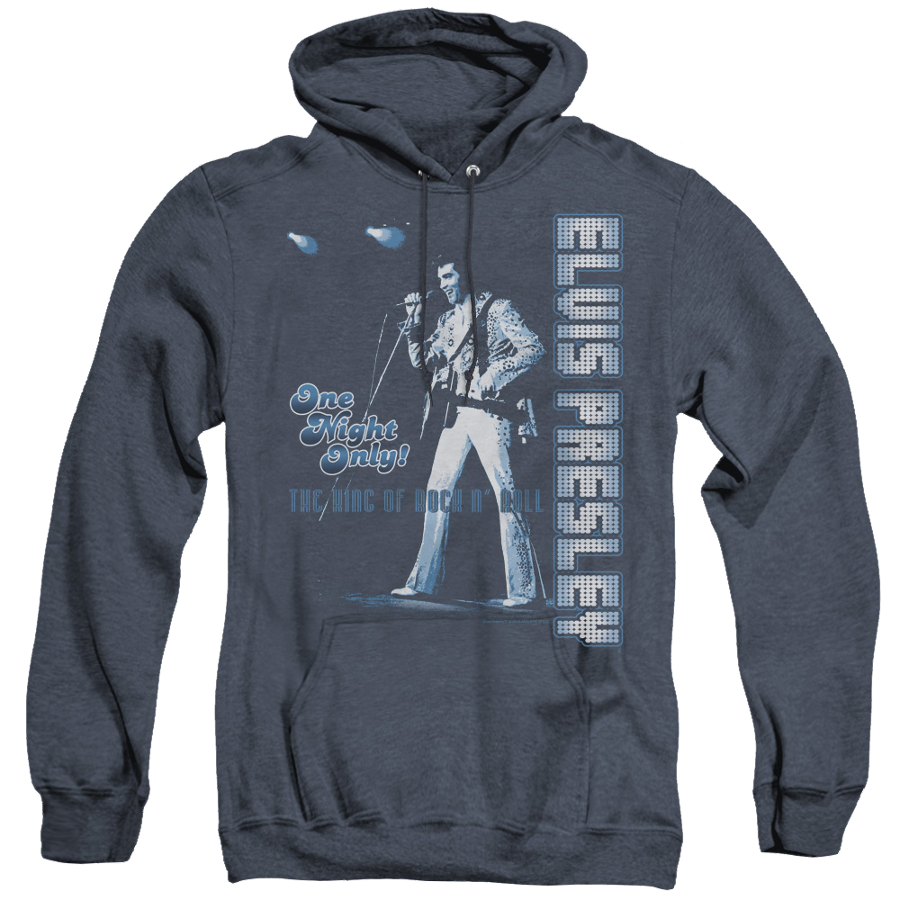 Elvis Presley One Night Only - Heather Pullover Hoodie Heather Pullover Hoodie Elvis Presley   