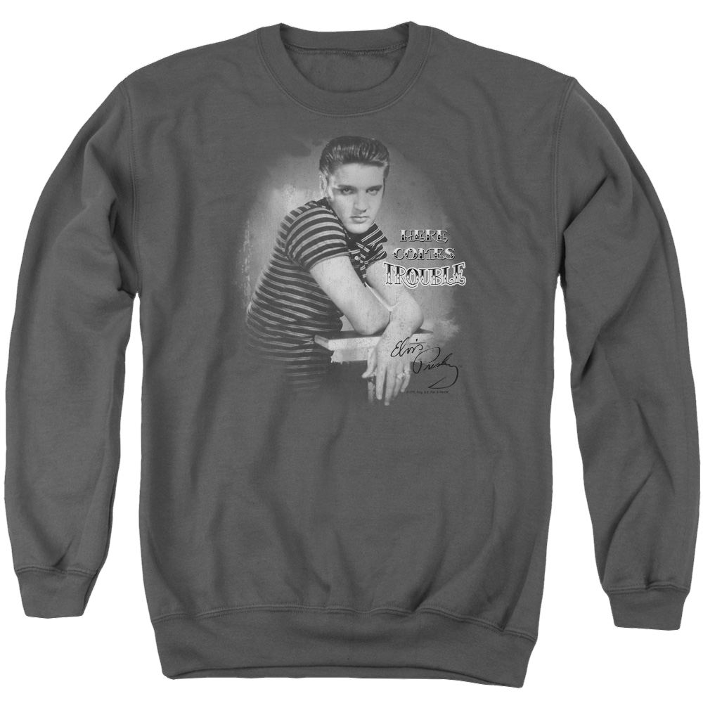 Elvis Presley Trouble - Men's Crewneck Sweatshirt Men's Crewneck Sweatshirt Elvis Presley   