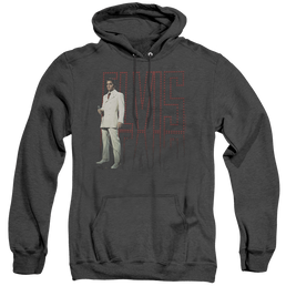 Elvis Presley White Suit - Heather Pullover Hoodie Heather Pullover Hoodie Elvis Presley   