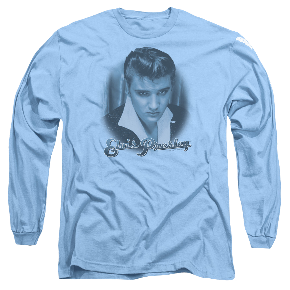 Elvis Presley Blue Suede Fade - Men's Long Sleeve T-Shirt Men's Long Sleeve T-Shirt Elvis Presley   