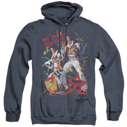 Elvis Presley Eagle Elvis - Heather Pullover Hoodie Heather Pullover Hoodie Elvis Presley   