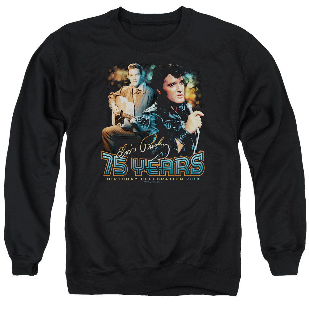 Elvis Presley 75 Years - Men's Crewneck Sweatshirt Men's Crewneck Sweatshirt Elvis Presley   