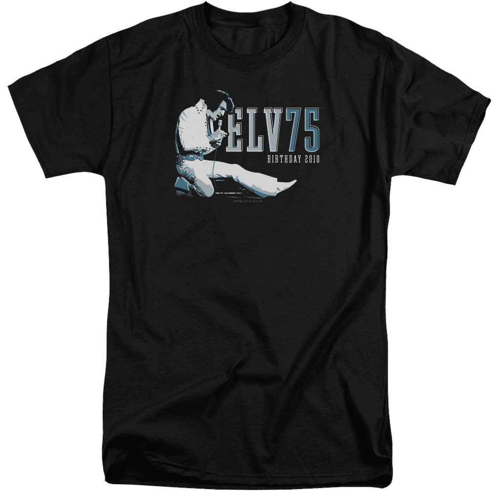 Elvis Presley Elv 75 Logo - Men's Tall Fit T-Shirt Men's Tall Fit T-Shirt Elvis Presley   