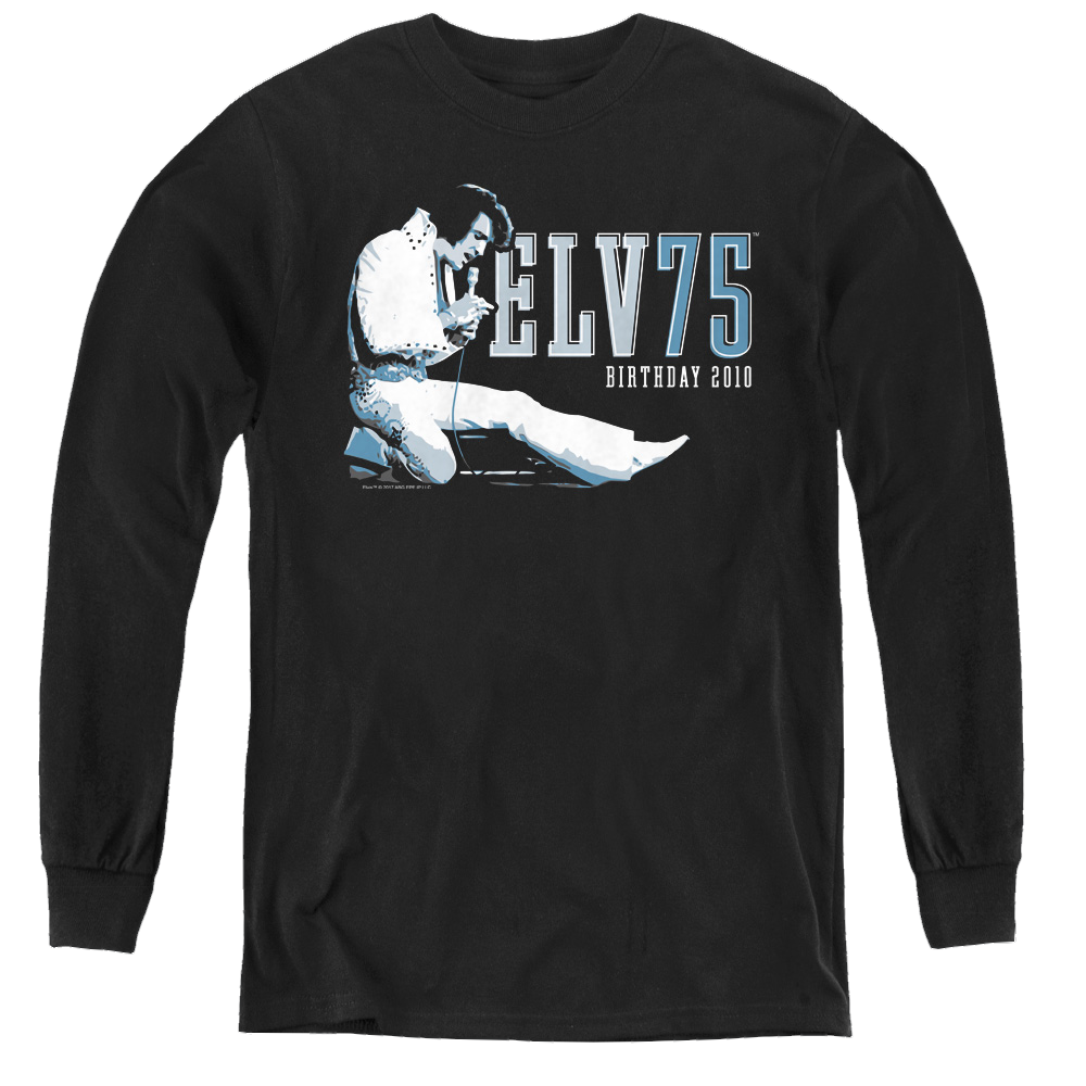 Elvis Presley Elv 75 Logo - Youth Long Sleeve T-Shirt Youth Long Sleeve T-Shirt Elvis Presley   
