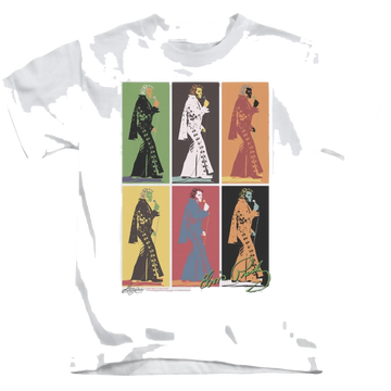 White kid's t-shirt for ages 4 to 7 with Elvis Presley Retro Boxes graphic