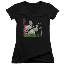 Elvis Presley Elvis Presley Album - Juniors V-Neck T-Shirt Juniors V-Neck T-Shirt Elvis Presley   