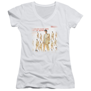 Elvis Presley 50 Million Fans - Juniors V-Neck T-Shirt Juniors V-Neck T-Shirt Elvis Presley   