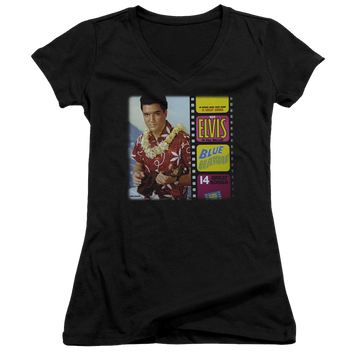 Elvis Presley Blue Hawaii Album - Juniors V-Neck T-Shirt Juniors V-Neck T-Shirt Elvis Presley   