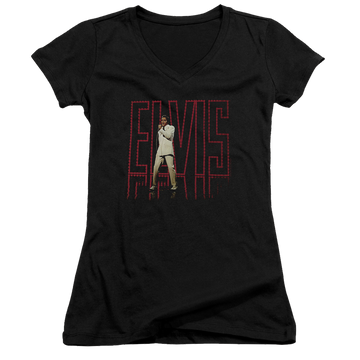 Elvis Presley Elvis 68 Album - Juniors V-Neck T-Shirt Juniors V-Neck T-Shirt Elvis Presley   