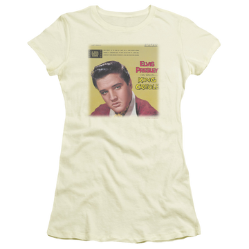 Cream juniors t-shirt with Elvis Presley King Creole Soundtrack graphic