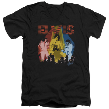 Elvis Presley Vegas Remembered - Men's V-Neck T-Shirt Men's V-Neck T-Shirt Elvis Presley   