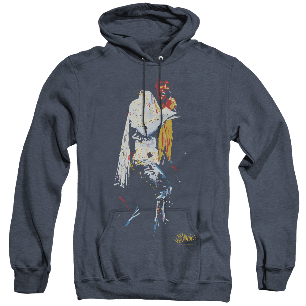 Elvis Presley Yellow Scarf - Heather Pullover Hoodie Heather Pullover Hoodie Elvis Presley   
