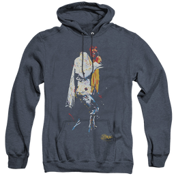 Elvis Presley Yellow Scarf - Heather Pullover Hoodie Heather Pullover Hoodie Elvis Presley   