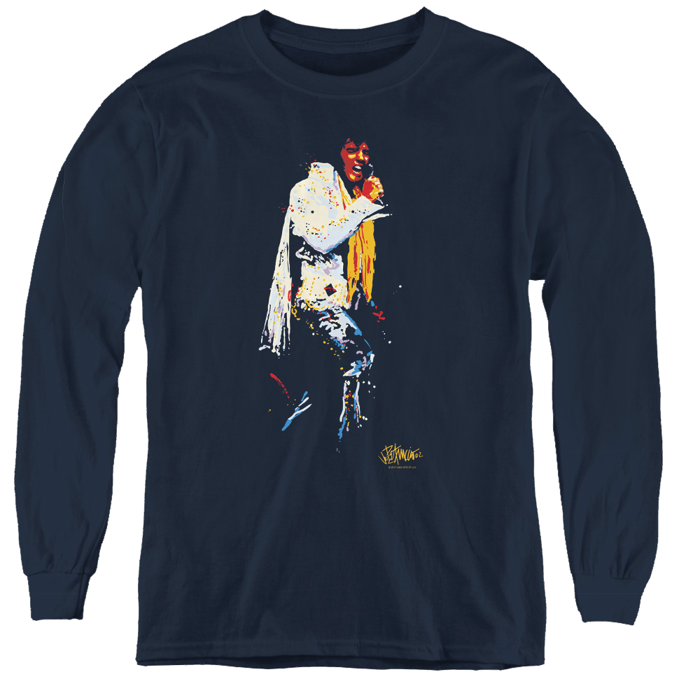 Elvis Presley Yellow Scarf - Youth Long Sleeve T-Shirt Youth Long Sleeve T-Shirt Elvis Presley   