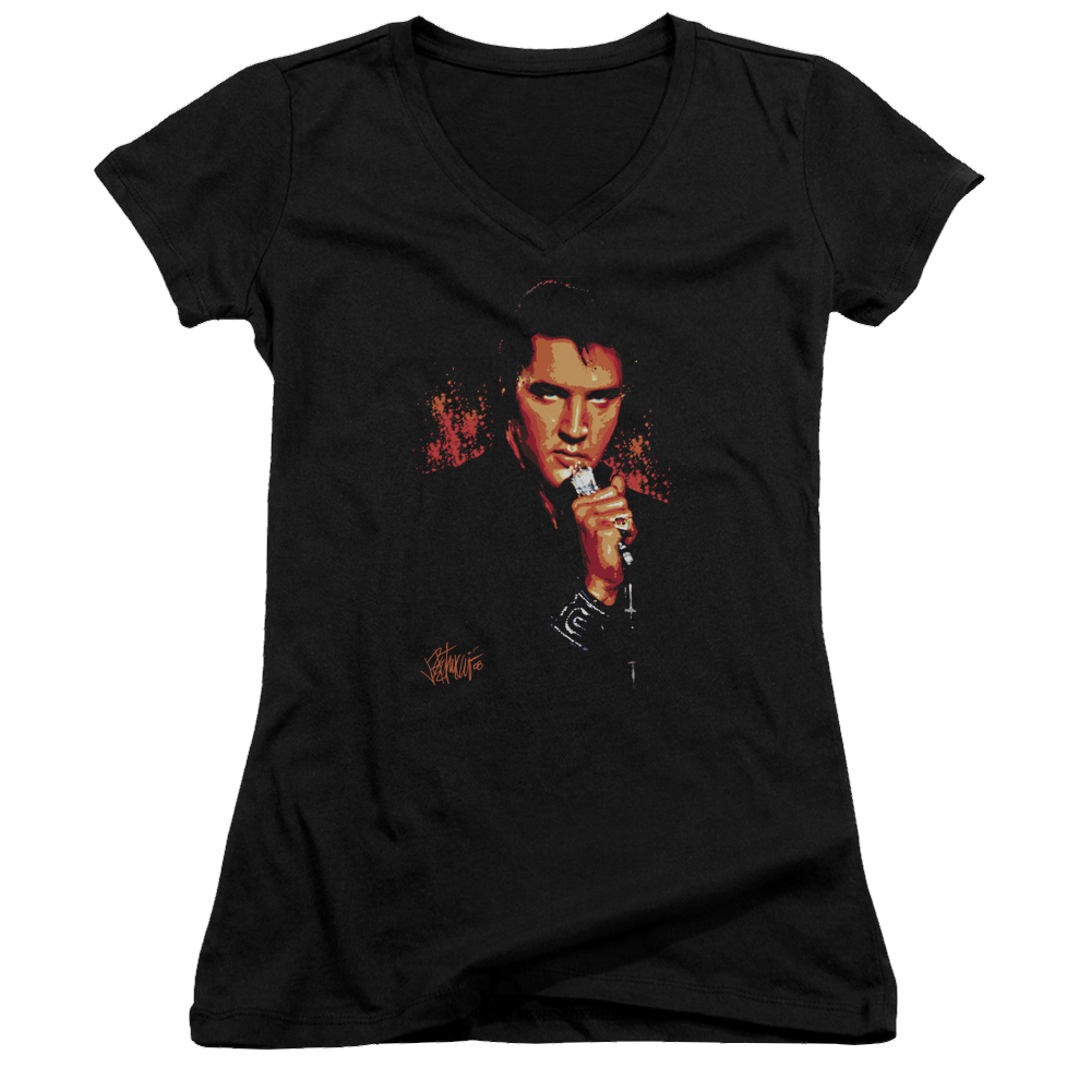 Elvis Presley Trouble - Juniors V-Neck T-Shirt Juniors V-Neck T-Shirt Elvis Presley   