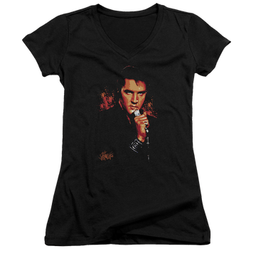 Elvis Presley Trouble - Juniors V-Neck T-Shirt Juniors V-Neck T-Shirt Elvis Presley   