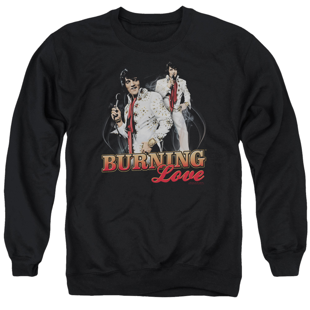 Elvis Presley Burning Love - Men's Crewneck Sweatshirt Men's Crewneck Sweatshirt Elvis Presley   