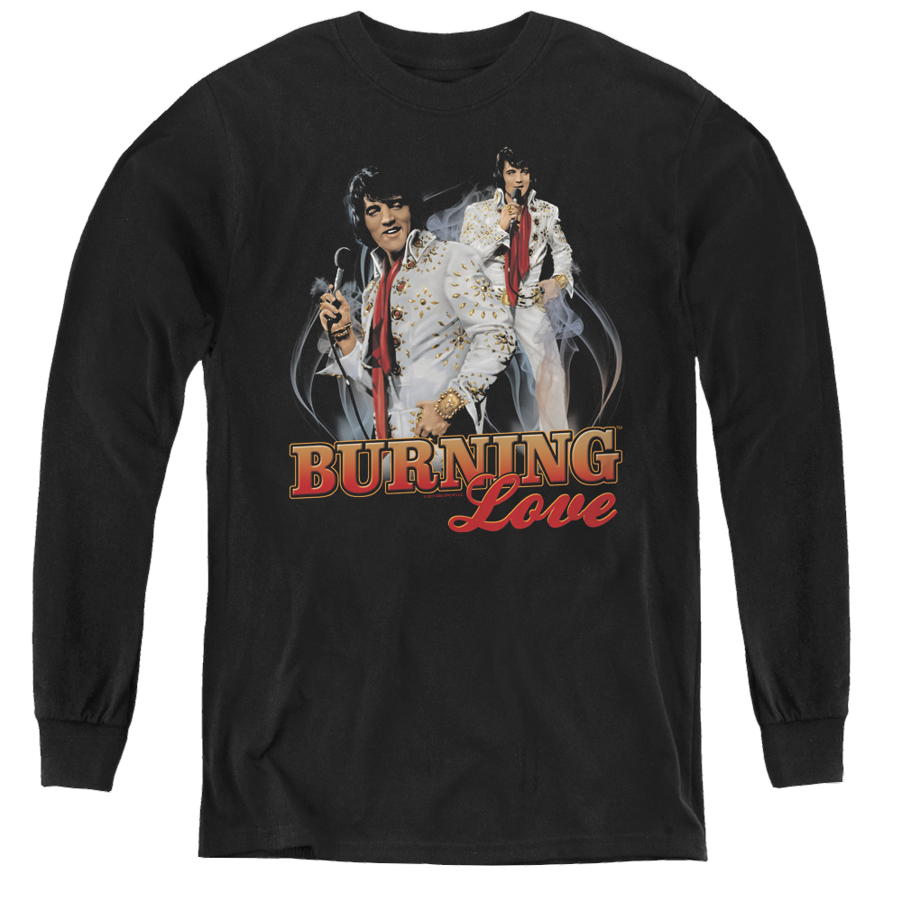 Elvis Presley Burning Love - Youth Long Sleeve T-Shirt Youth Long Sleeve T-Shirt Elvis Presley   