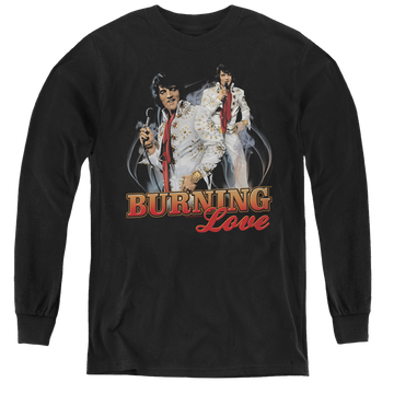 Elvis Presley Burning Love - Youth Long Sleeve T-Shirt Youth Long Sleeve T-Shirt Elvis Presley   
