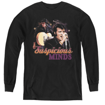 Elvis Presley Suspicious Minds - Youth Long Sleeve T-Shirt Youth Long Sleeve T-Shirt Elvis Presley   