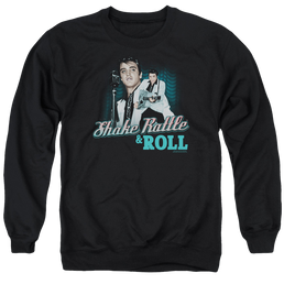 Elvis Presley Shake Rattle & Roll - Men's Crewneck Sweatshirt Men's Crewneck Sweatshirt Elvis Presley   