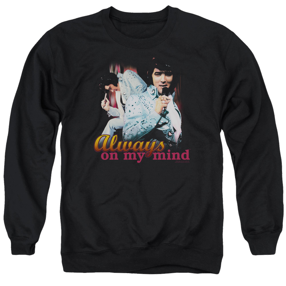 Elvis Presley Always On My Mind - Men's Crewneck Sweatshirt Men's Crewneck Sweatshirt Elvis Presley   