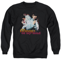 Elvis Presley Always On My Mind - Men's Crewneck Sweatshirt Men's Crewneck Sweatshirt Elvis Presley   