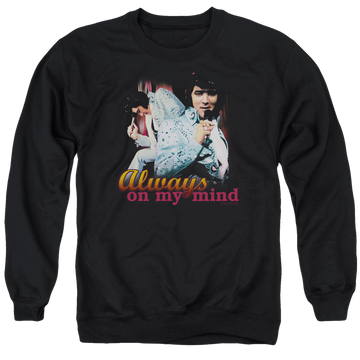 Elvis Presley Always On My Mind - Men's Crewneck Sweatshirt Men's Crewneck Sweatshirt Elvis Presley   