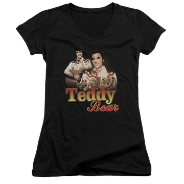 Elvis Presley Teddy Bear - Juniors V-Neck T-Shirt Juniors V-Neck T-Shirt Elvis Presley   
