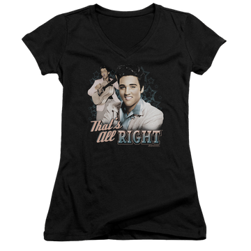 Elvis Presley Thats All Right - Juniors V-Neck T-Shirt Juniors V-Neck T-Shirt Elvis Presley   