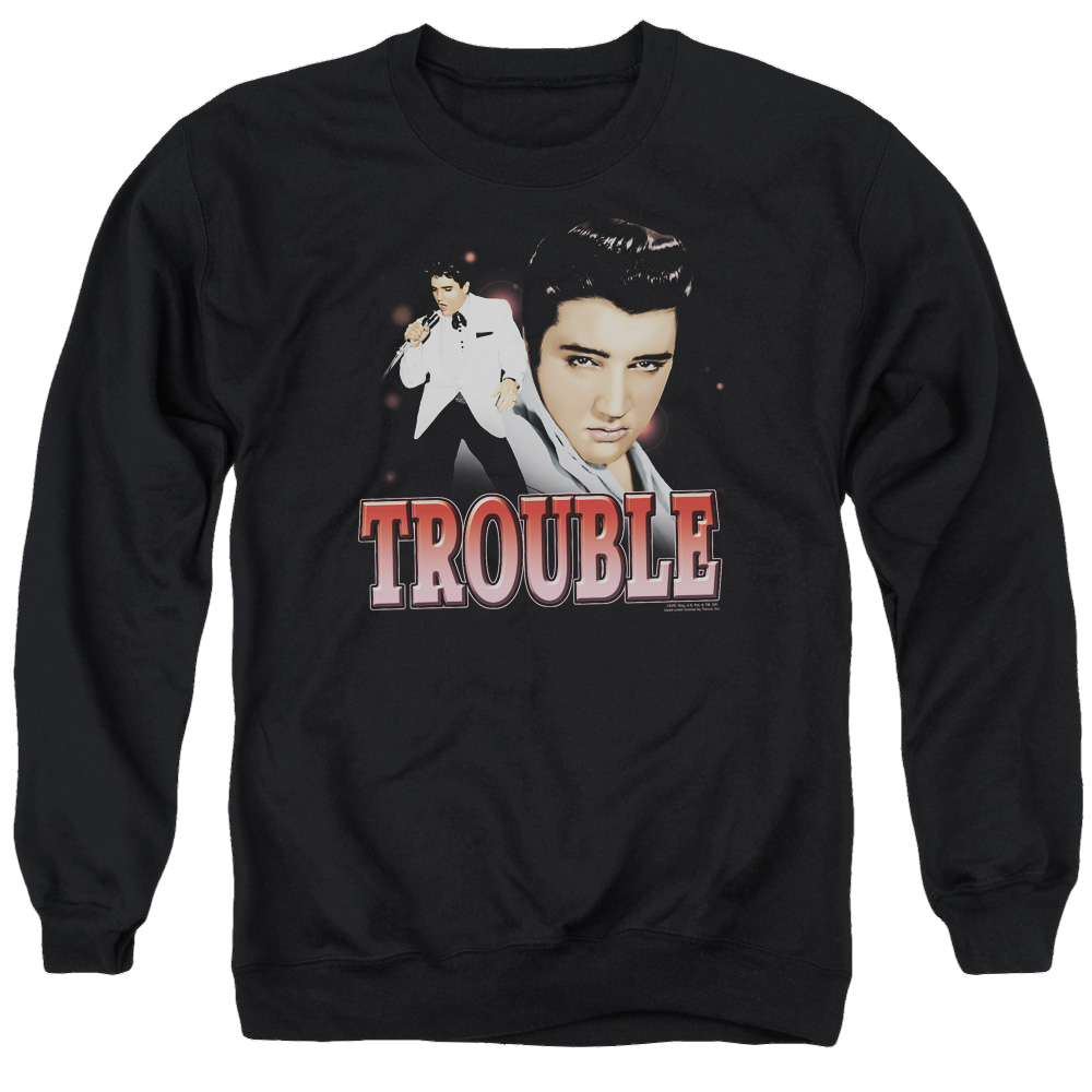 Elvis Presley Trouble - Men's Crewneck Sweatshirt Men's Crewneck Sweatshirt Elvis Presley   