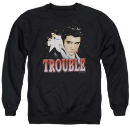 Elvis Presley Trouble - Men's Crewneck Sweatshirt Men's Crewneck Sweatshirt Elvis Presley   