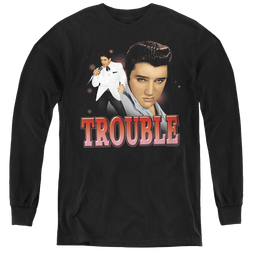 Elvis Presley Trouble - Youth Long Sleeve T-Shirt Youth Long Sleeve T-Shirt Elvis Presley   