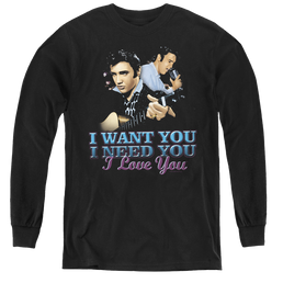 Elvis Presley I Want You - Youth Long Sleeve T-Shirt Youth Long Sleeve T-Shirt Elvis Presley   