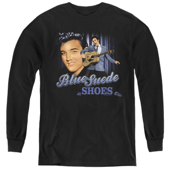 Elvis Presley Blue Suede Shoes - Youth Long Sleeve T-Shirt Youth Long Sleeve T-Shirt Elvis Presley   