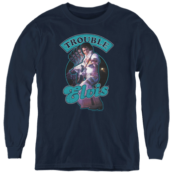 Elvis Presley Total Trouble - Youth Long Sleeve T-Shirt Youth Long Sleeve T-Shirt Elvis Presley   