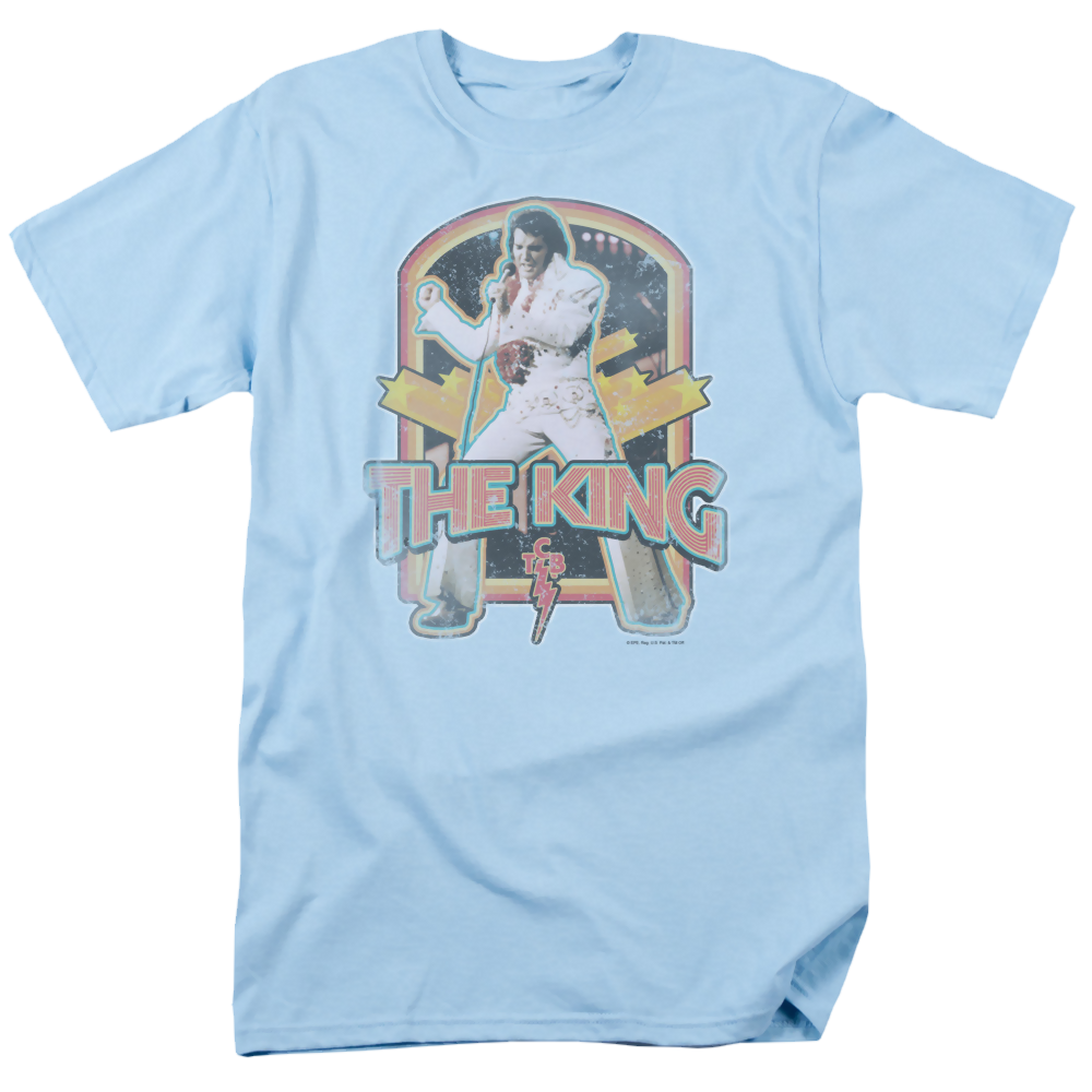 Elvis Presley Distressed King - Men's Regular Fit T-Shirt Men's Regular Fit T-Shirt Elvis Presley   