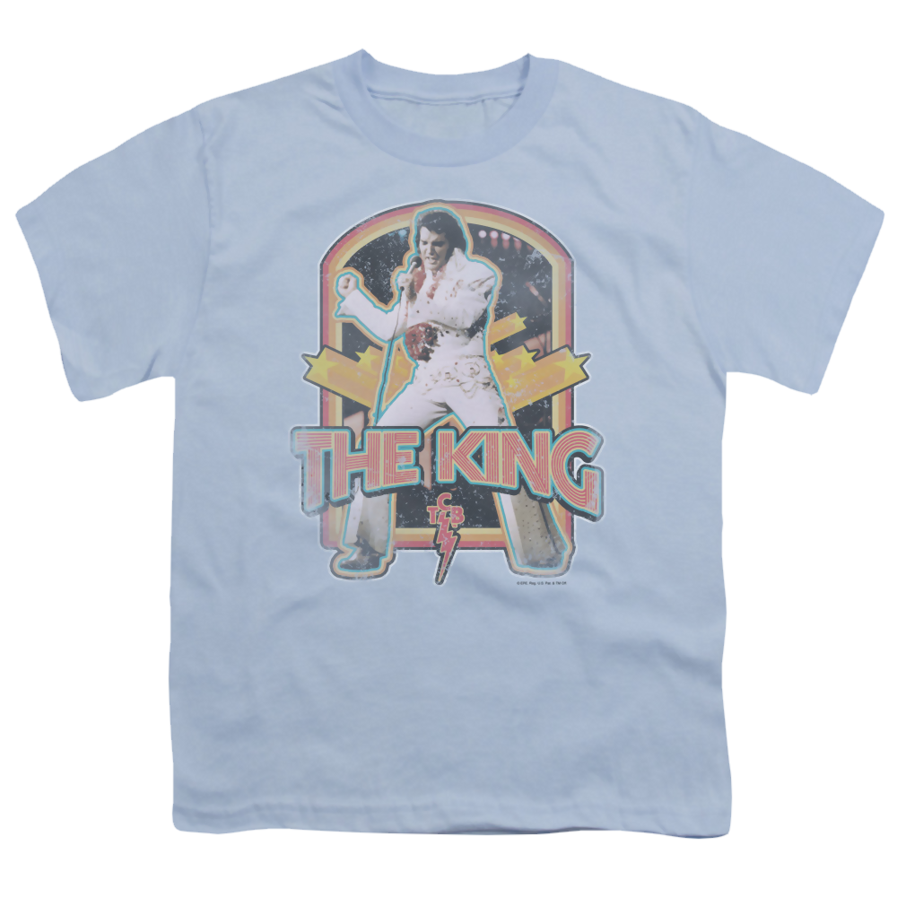 Elvis Presley Distressed King - Youth T-Shirt (Ages 8-12) Youth T-Shirt (Ages 8-12) Elvis Presley   