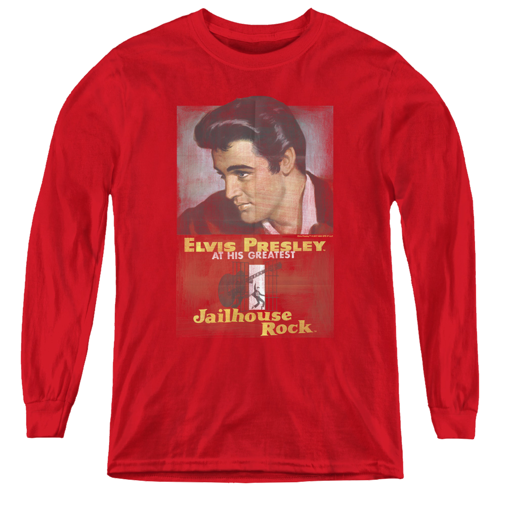 Elvis Presley Jailhouse Rock Poster - Youth Long Sleeve T-Shirt Youth Long Sleeve T-Shirt Elvis Presley   