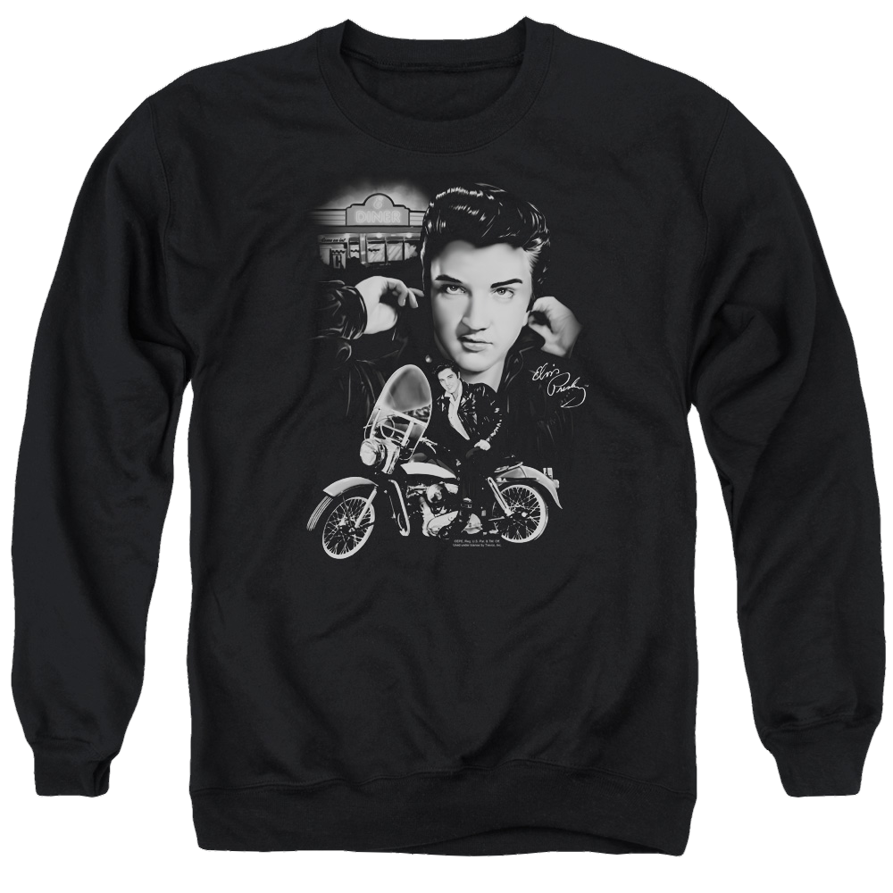 Elvis Presley The King Rides Again - Men's Crewneck Sweatshirt Men's Crewneck Sweatshirt Elvis Presley   