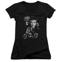 Elvis Presley The King Rides Again - Juniors V-Neck T-Shirt Juniors V-Neck T-Shirt Elvis Presley   