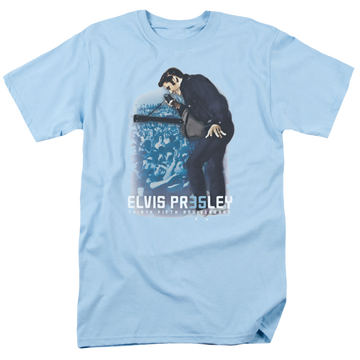 Light blue men's regular fit t-shirt with Elvis Presley 35Th Anniversary 3 graphic