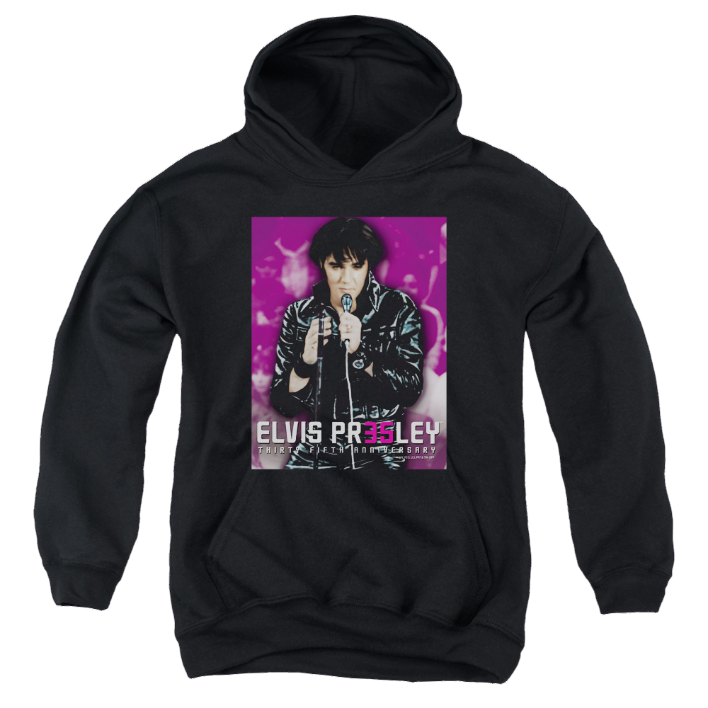 Elvis Presley 35 Leather - Youth Hoodie (Ages 8-12) Youth Hoodie (Ages 8-12) Elvis Presley   