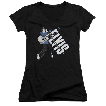 Elvis Presley On His Toes - Juniors V-Neck T-Shirt Juniors V-Neck T-Shirt Elvis Presley   