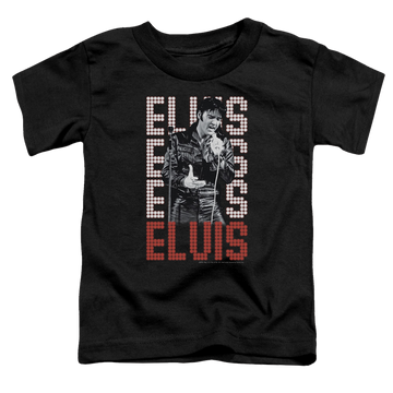 Black toddler t-shirt with Elvis Presley 1968 graphic