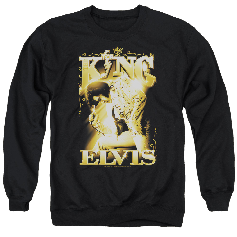 Elvis Presley The King - Men's Crewneck Sweatshirt Men's Crewneck Sweatshirt Elvis Presley   
