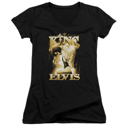 Elvis Presley The King - Juniors V-Neck T-Shirt Juniors V-Neck T-Shirt Elvis Presley   