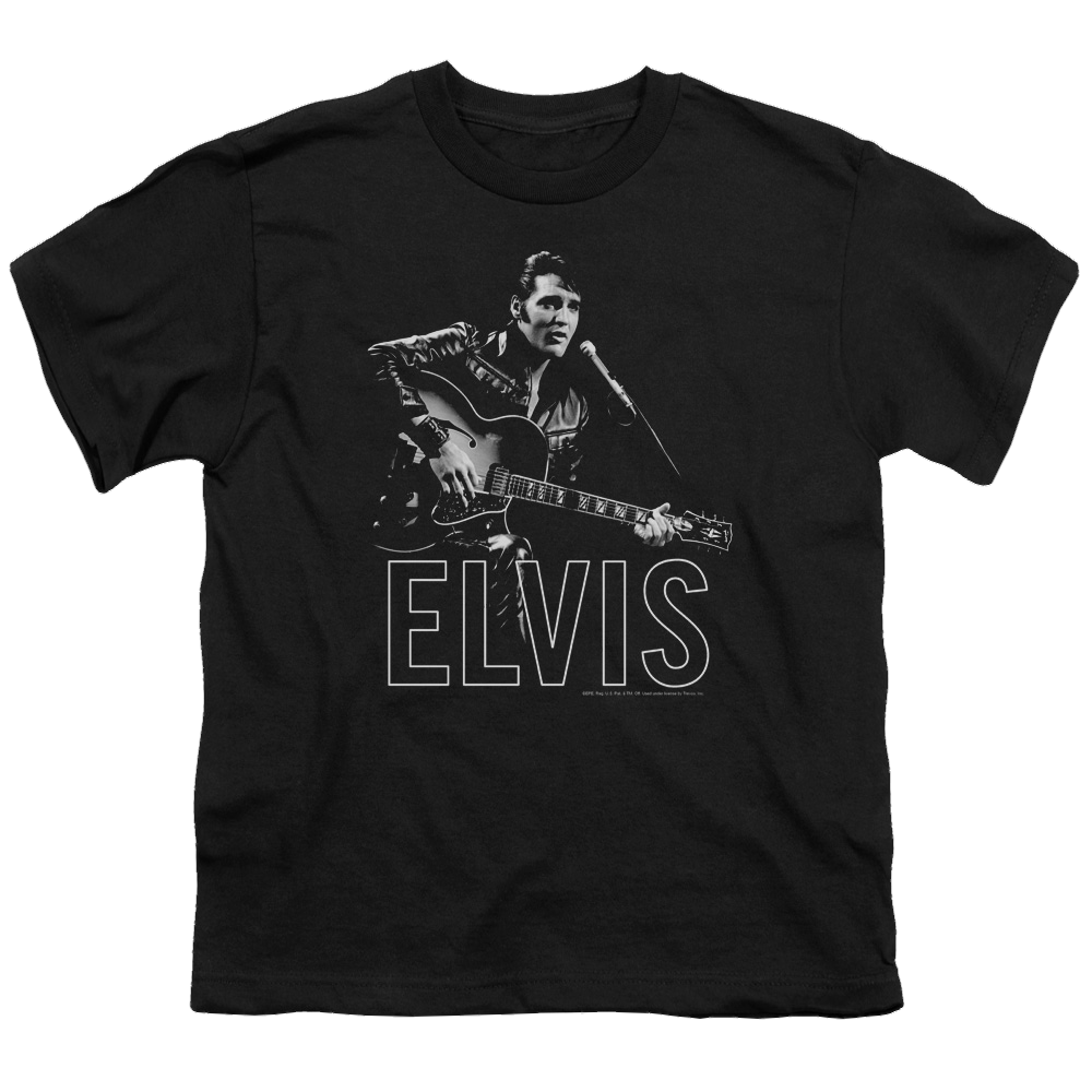 Elvis Presley Guitar In Hand - Youth T-Shirt (Ages 8-12) Youth T-Shirt (Ages 8-12) Elvis Presley   